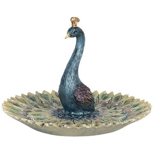 Чаша для украшения с павлином Ø 16x11 см Clayre...