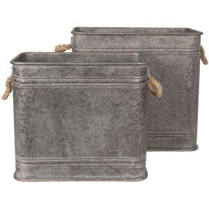 Украшение железное ведро (2 шт.) 44x26x39 - 38x22x33 см...