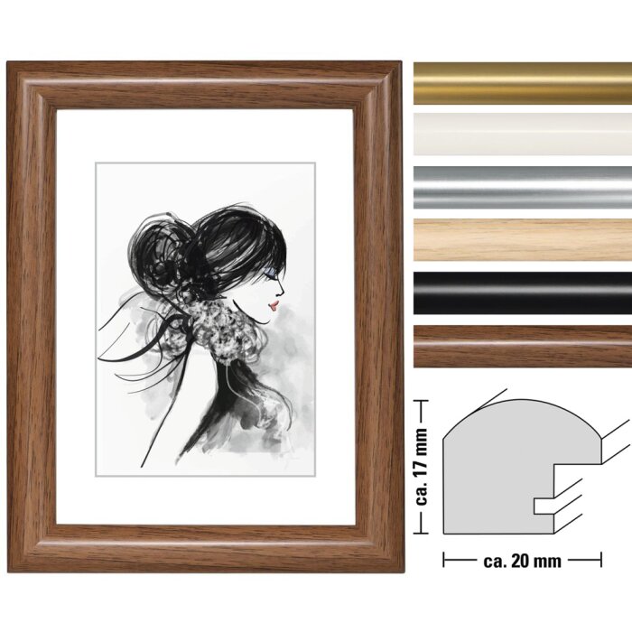 Hama Kunststoffrahmen Sofia Schwarz 20x30 Zentimeter