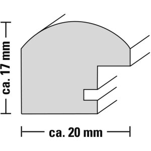 Hama Kunststoffrahmen Sofia Schwarz 20x30 Zentimeter
