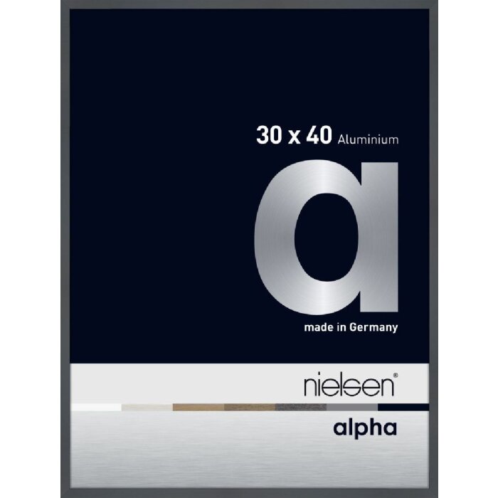 Nielsen алюминиевая фоторамка Alpha TCSC 30x40 см темно-серая глянцевая