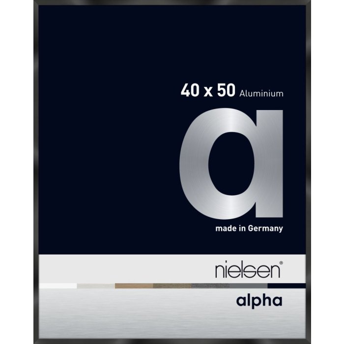 Nielsen алюминиевая фоторамка Alpha TCSC 40x50 см анодированная черная глянцевая