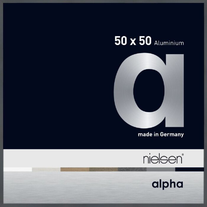 Nielsen алюминиевая фоторамка Alpha TCSC 50x50 см темно-серая глянцевая