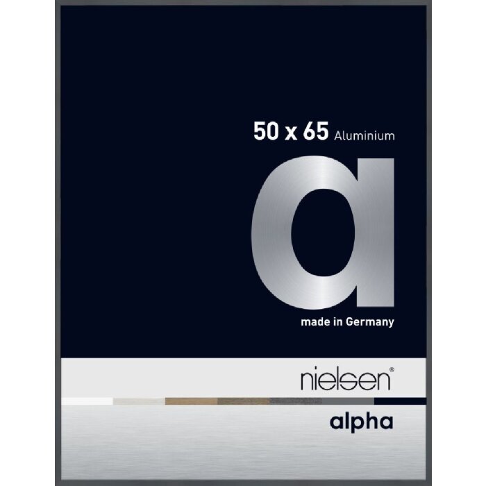 Nielsen алюминиевая фоторамка Alpha TCSC 50x65 см темно-серая глянцевая