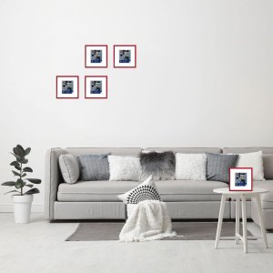 Henzo Kunststoffrahmen Napoli 10x10 cm Rot Normalglas Aufsteller