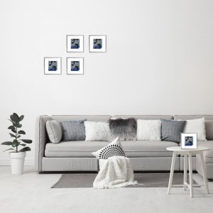 Henzo Kunststoffrahmen Napoli 15x15 cm silber schmales Profil Normalglas