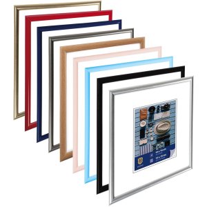 Henzo Kunststoffrahmen Napoli 15x15 cm silber schmales Profil Normalglas