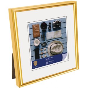 Henzo Kunststoffrahmen Napoli Gold 15x15 cm zum Hängen und Aufstellen