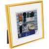 Henzo Kunststoffrahmen Napoli Gold 15x15 cm zum Hängen und Aufstellen