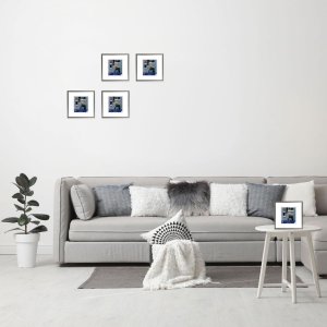 Henzo Kunststoffrahmen Napoli 30x30 cm Stahlgrau Normalglas Wandaufhängung