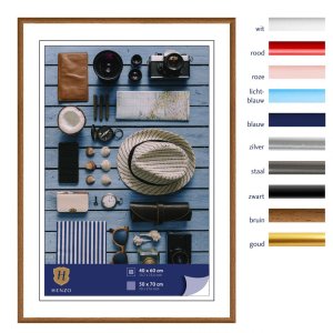 Henzo Kunststoffrahmen Napoli 50x70 cm mittelbraun