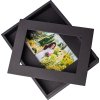 HNFD Passepartout Bilderrahmen 10x15 cm schwarz ohne Glas mit Aufsteller
