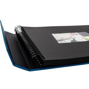 HNFD Fotoalbum Lona blau Leinen 34,5x33 cm 1000 Bilder 168 Seiten