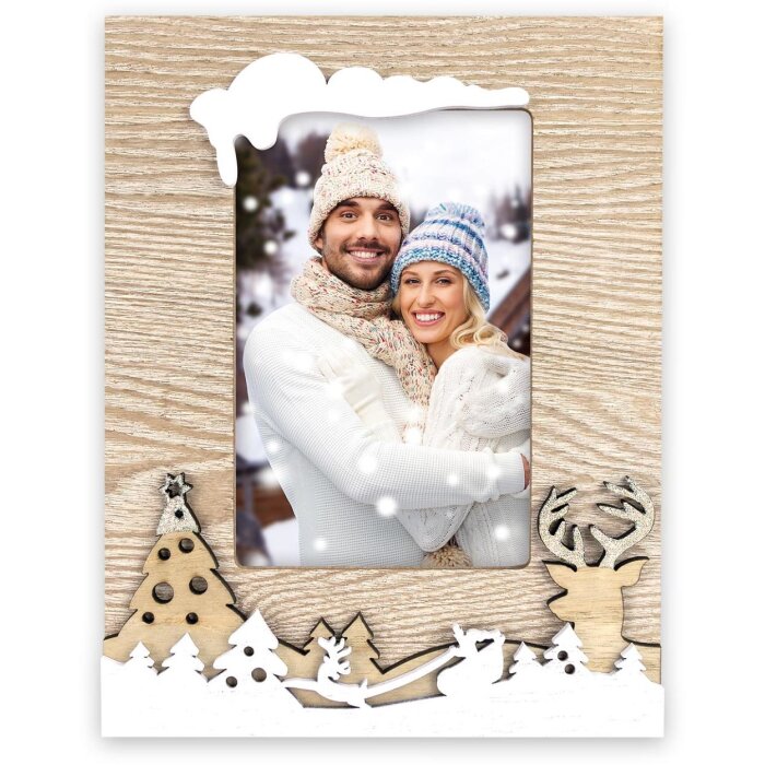 ZEP Weihnachts-Bilderrrahmen Sven 10x15 cm Holz für Fotos