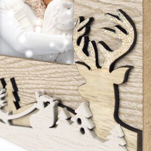 ZEP Weihnachts-Bilderrrahmen Sven 10x15 cm Holz für Fotos