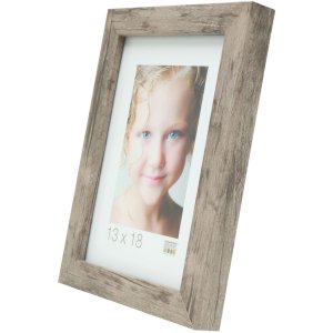 Deknudt Holzrahmen S45RH7AR grau-beige 18x24 cm Antireflexglas