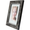 Deknudt Holzrahmen S46E Silberkante 30x30 cm schwarz mit Glas