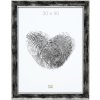 Deknudt Holzrahmen S46E Silberkante 30x30 cm schwarz mit Glas