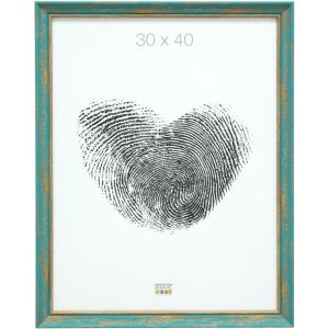 Деревянная рамка S46TG бирюзовая 30x40 см