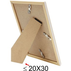 Deknudt Kunststoffrahmen S46WG natur hell Kante weiß 13x18 cm