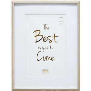 Deknudt Kunststoffrahmen S46WG natur hell Kante weiß 18x24 cm