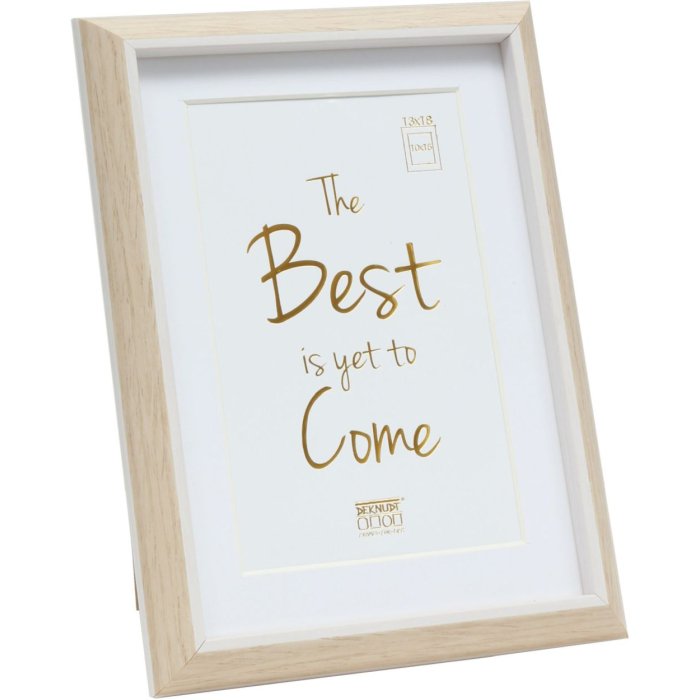 Deknudt Kunststoffrahmen S46WG natur hell Kante weiß 20x30 cm