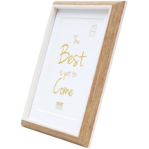 Deknudt Kunststoffrahmen S46WG natur Kante weiß 18x24 cm