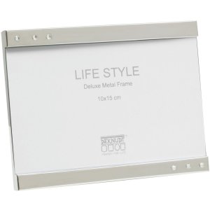 Deknudt S57MK1 Fotorahmen silber mit Schmucksteinen 10x15 cm