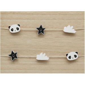 Деревянная стенка с 6 прищепками для одежды 30x40 см