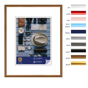 Henzo Kunststoffrahmen Napoli 24x30 cm mittelbraun