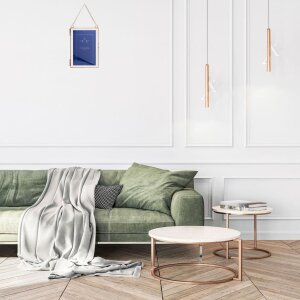 Металлическая рамка винтаж 2 фото 13x18 см розовое золото