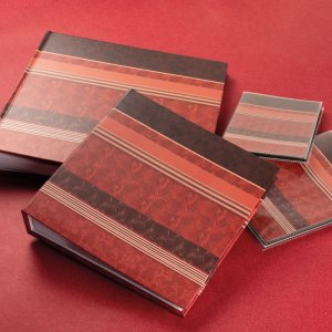 Walther Jumbo Fotoalbum Pheline Rot 30x30 cm 100 weiße Seiten Pergaminblätter