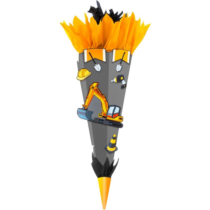 Goldbuch Набор для изготовления конусов из 3D гофрокартона Экскаватор мотив 68 см для начинающих школьников