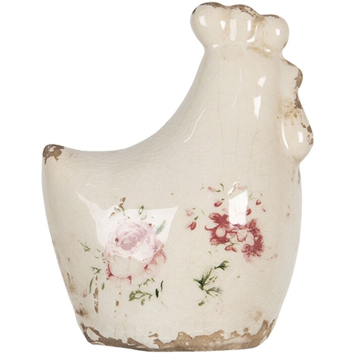 Украшение цыпленок 9x6x11 см крем 6CE1185