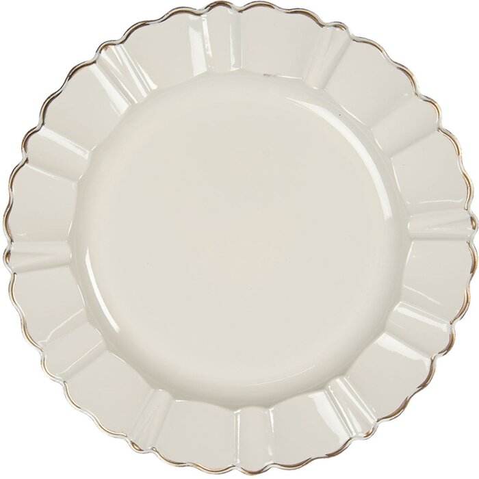Тарелка Ø 33 см кремовая 64595N