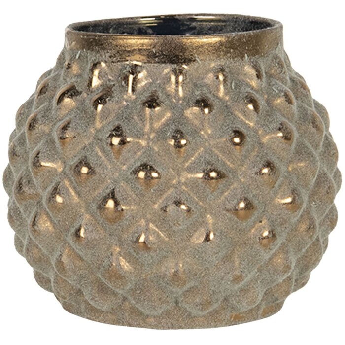 Подставка для свечей - Подсвечник Ø 9x8 см серый 6GL2767