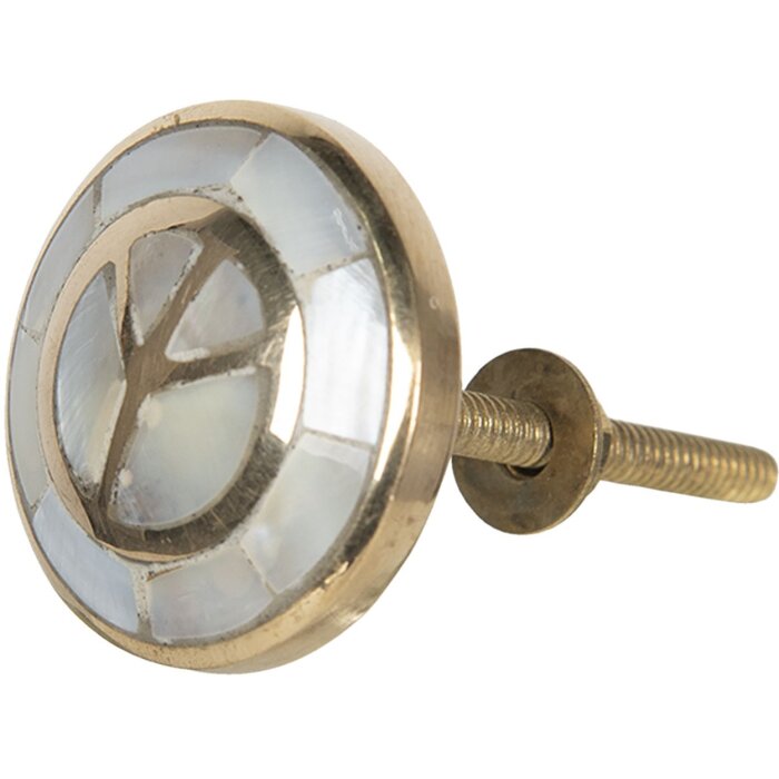 Дверная ручка Ø 3 см белая 64689