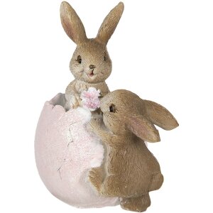 Украшение кролик 9x5x10 см розовое 6PR3268