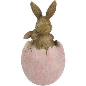 Украшение кролик 9x5x10 см розовое 6PR3268