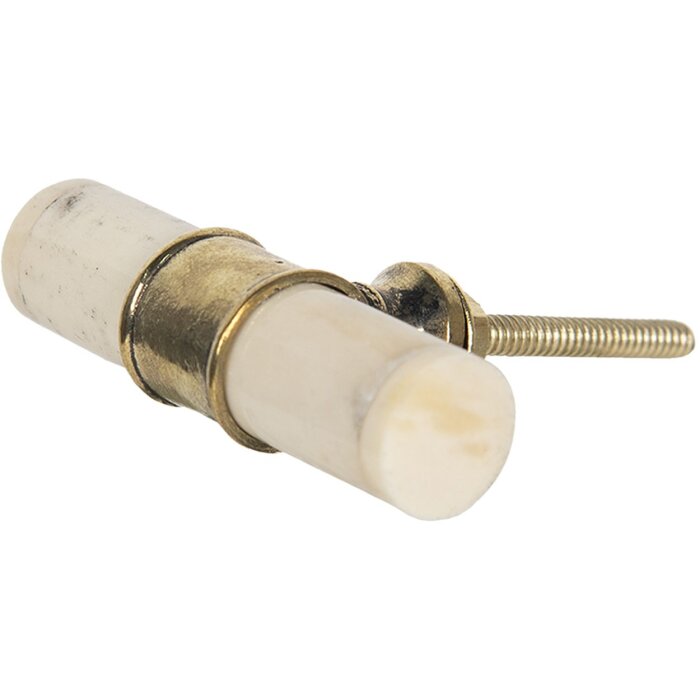 Дверная ручка 6x1 см кремовая 64690