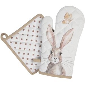 Перчатка для духовки Clayre & Eef 16x30 см бежевая REB44