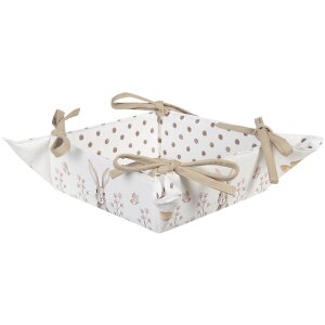 Корзина для хлеба 35x35x8 см бежевая REB47