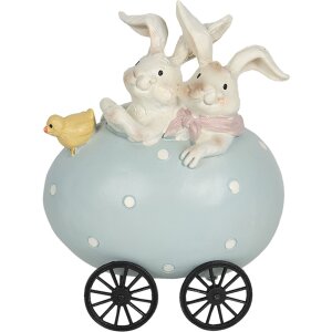 Украшение Животные в повозке 10x7x13 см разноцветный 6PR3194