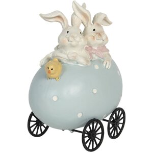 Украшение Животные в повозке 10x7x13 см разноцветный 6PR3194