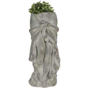 Цветочный горшок 13x13x29 см серый 6TE0326S