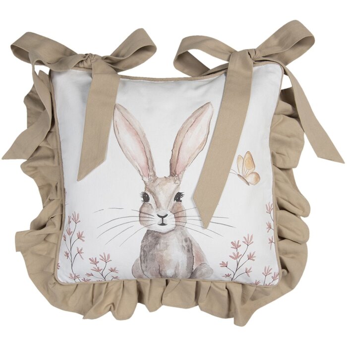 Чехол для подушки на стул 40x40 см бежевый REB25