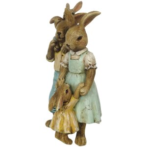 Украшение кролик 8x6x15 см разноцветный 6PR3274