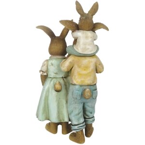 Украшение кролик 8x6x15 см разноцветный 6PR3274