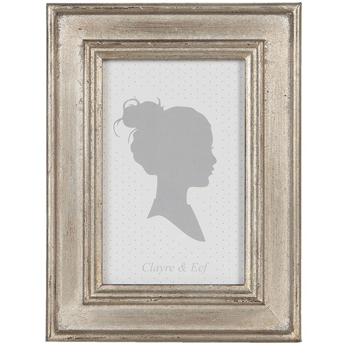 Clayre & Eef Bilderrahmen 14x2x19 cm 10x15 cm silber 2F0755