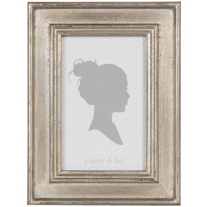 Clayre & Eef Bilderrahmen 14x2x19 cm 10x15 cm silber...